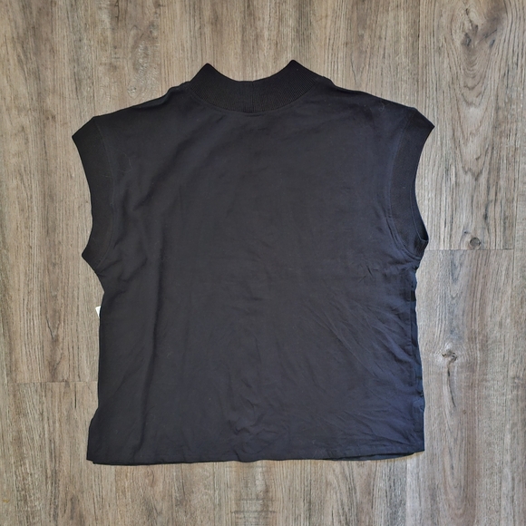 NWT Athleta Silk Hybrid Tee Black - Picture 4 of 10
